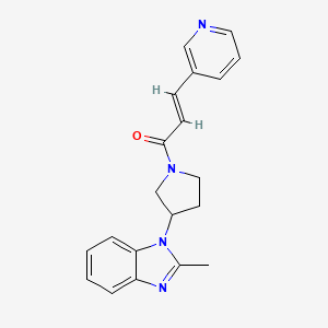 (E)-1-(3-(2-methyl-1H-benzo[d]imidazol-1-yl)pyrrolidin-1-yl)-3-(pyridin-3-yl)prop-2-en-1-one