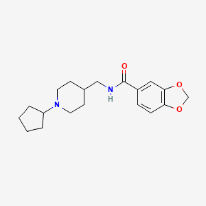 N-((1-cyclopentylpiperidin-4-yl)methyl)benzo[d][1,3]dioxole-5-carboxamide