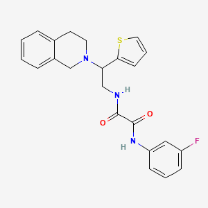 N1-(2-(3,4-dihydroisoquinolin-2(1H)-yl)-2-(thiophen-2-yl)ethyl)-N2-(3-fluorophenyl)oxalamide