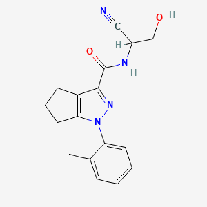 N-(1-cyano-2-hydroxyethyl)-1-(2-methylphenyl)-1H,4H,5H,6H-cyclopenta[c]pyrazole-3-carboxamide