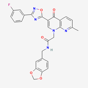 B2992191 N-[(3-cyclohexyl-3H-imidazo[4,5-b]pyridin-2-yl)methyl]benzenesulfonamide CAS No. 1032001-81-2