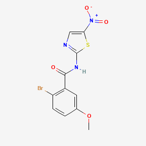 molecular formula C11H8BrN3O4S B2992199 2-溴-5-甲氧基-N-(5-硝基-1,3-噻唑-2-基)苯甲酰胺 CAS No. 1179602-99-3