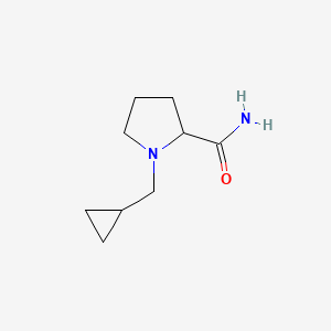 molecular formula C9H16N2O B2992201 1-(Cyclopropylmethyl)pyrrolidine-2-carboxamide CAS No. 1822516-85-7