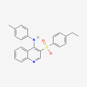 molecular formula C24H22N2O2S B2992207 3-((4-ethylphenyl)sulfonyl)-N-(p-tolyl)quinolin-4-amine CAS No. 902913-34-2