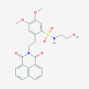 molecular formula C24H24N2O7S B2992214 2-(2-(1,3-dioxo-1H-benzo[de]isoquinolin-2(3H)-yl)ethyl)-N-(2-hydroxyethyl)-4,5-dimethoxybenzenesulfonamide CAS No. 433328-64-4