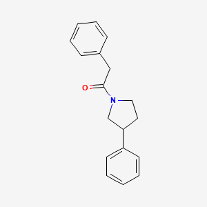 molecular formula C18H19NO B2992234 2-Phenyl-1-(3-phenylpyrrolidin-1-yl)ethanone CAS No. 1033-59-6