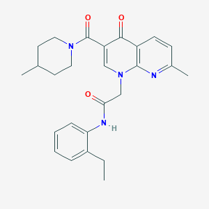 N-(2-ethylphenyl)-2-(7-methyl-3-(4-methylpiperidine-1-carbonyl)-4-oxo-1,8-naphthyridin-1(4H)-yl)acetamide