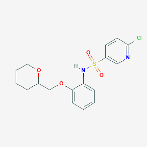 6-chloro-N-{2-[(oxan-2-yl)methoxy]phenyl}pyridine-3-sulfonamide