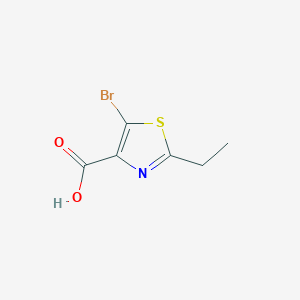 molecular formula C6H6BrNO2S B2992260 5-Bromo-2-ethyl-1,3-thiazole-4-carboxylic acid CAS No. 1501097-20-6