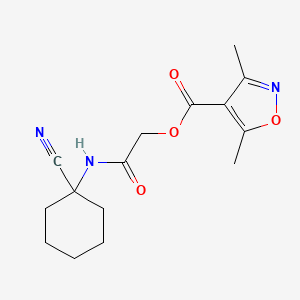 molecular formula C15H19N3O4 B2992263 [2-[(1-氰基环己基)氨基]-2-氧代乙基] 3,5-二甲基-1,2-恶唑-4-羧酸酯 CAS No. 931064-34-5