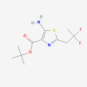 molecular formula C11H16F2N2O2S B2992264 Tert-butyl 5-amino-2-(2,2-difluoropropyl)-1,3-thiazole-4-carboxylate CAS No. 2248370-70-7