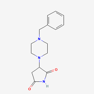 molecular formula C15H19N3O2 B2992270 3-(4-苄基哌嗪-1-基)吡咯烷-2,5-二酮 CAS No. 857494-19-0