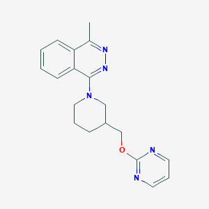 molecular formula C19H21N5O B2992312 1-Methyl-4-[3-(pyrimidin-2-yloxymethyl)piperidin-1-yl]phthalazine CAS No. 2380171-18-4