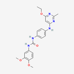 1-(3,4-Dimethoxyphenyl)-3-(4-((6-ethoxy-2-methylpyrimidin-4-yl)amino)phenyl)urea