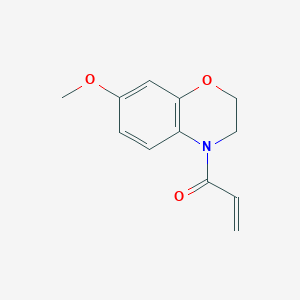 molecular formula C12H13NO3 B2992326 1-(7-Methoxy-2,3-dihydro-1,4-benzoxazin-4-yl)prop-2-en-1-one CAS No. 2361640-10-8