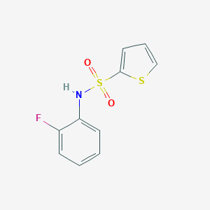 molecular formula C10H8FNO2S2 B299233 N-(2-fluorophenyl)thiophene-2-sulfonamide 