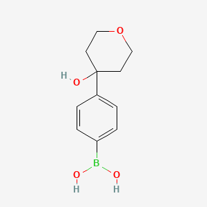 molecular formula C11H15BO4 B2992330 4-(4-Hydroxytetrahydropyran-4-yl)phenylboronic acid CAS No. 1622986-23-5