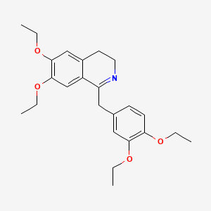 molecular formula C24H31NO4 B2992332 1-[(3,4-Diethoxyphenyl)methyl]-6,7-diethoxy-3,4-dihydroisoquinoline CAS No. 861-27-8