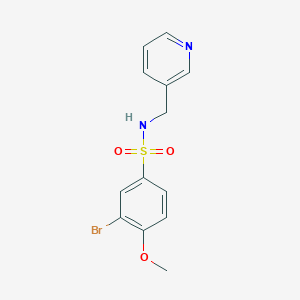 molecular formula C13H13BrN2O3S B299236 3-Bromo-4-methoxy-N-pyridin-3-ylmethyl-benzenesulfonamide 