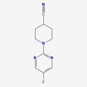 molecular formula C10H11FN4 B2992371 1-(5-Fluoropyrimidin-2-yl)piperidine-4-carbonitrile CAS No. 2034416-65-2