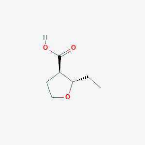 molecular formula C7H12O3 B2992381 (2S,3R)-2-Ethyloxolane-3-carboxylic acid CAS No. 2307777-60-0