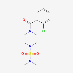 molecular formula C13H18ClN3O3S B2992383 4-(2-chlorobenzoyl)-N,N-dimethylpiperazine-1-sulfonamide CAS No. 712345-55-6