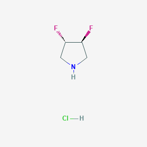 molecular formula C4H8ClF2N B2992390 trans-3,4-Difluoropyrrolidine hydrochloride CAS No. 1279037-05-6; 869481-92-5