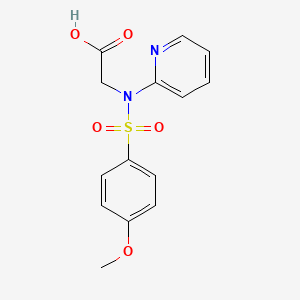 molecular formula C14H14N2O5S B2992408 2-[[(4-Methoxyphenyl)sulfonyl](2-pyridinyl)amino]acetic acid CAS No. 337921-98-9