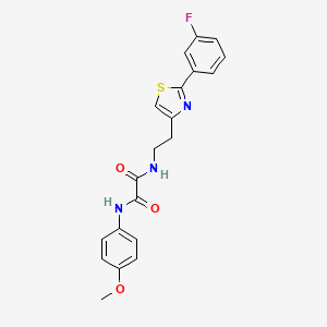 molecular formula C20H18FN3O3S B2992432 N1-(2-(2-(3-fluorophenyl)thiazol-4-yl)ethyl)-N2-(4-methoxyphenyl)oxalamide CAS No. 895783-58-1
