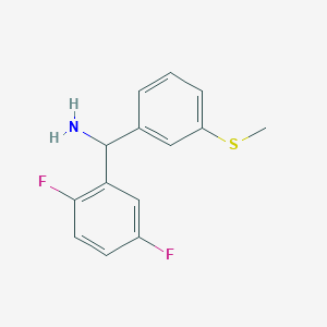 molecular formula C14H13F2NS B2992445 (2,5-二氟苯基)[3-(甲硫基)苯基]甲胺 CAS No. 1354953-05-1