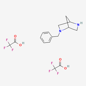 molecular formula C16H18F6N2O4 B2992451 (1S,4S)-2-Benzyl-2,5-diazabicyclo[2.2.1]heptane ditrifluoroacetic acid CAS No. 1208074-95-6