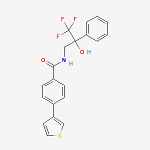 4-(thiophen-3-yl)-N-(3,3,3-trifluoro-2-hydroxy-2-phenylpropyl)benzamide