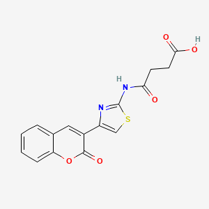 molecular formula C16H12N2O5S B2992471 4-oxo-4-((4-(2-oxo-2H-chromen-3-yl)thiazol-2-yl)amino)butanoic acid CAS No. 422272-44-4