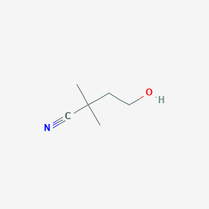 B2992499 4-Hydroxy-2,2-dimethylbutanenitrile CAS No. 107289-41-8