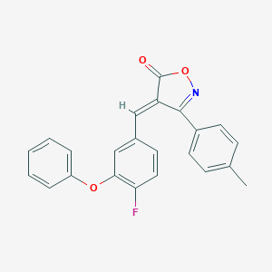 molecular formula C23H16FNO3 B299250 4-(4-fluoro-3-phenoxybenzylidene)-3-(4-methylphenyl)-5(4H)-isoxazolone 