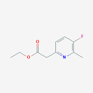 molecular formula C10H12FNO2 B2992525 Ethyl 2-(5-fluoro-6-methyl-2-pyridyl)acetate CAS No. 1393566-89-6