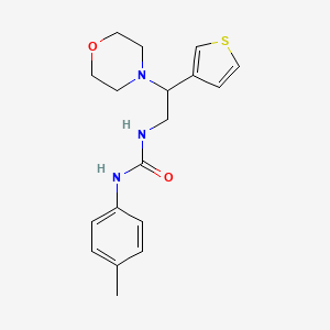 molecular formula C18H23N3O2S B2992536 1-(2-Morpholino-2-(thiophen-3-yl)ethyl)-3-(p-tolyl)urea CAS No. 954648-28-3