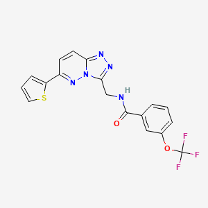 N-((6-(thiophen-2-yl)-[1,2,4]triazolo[4,3-b]pyridazin-3-yl)methyl)-3-(trifluoromethoxy)benzamide