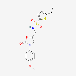 5-ethyl-N-((3-(4-methoxyphenyl)-2-oxooxazolidin-5-yl)methyl)thiophene-2-sulfonamide