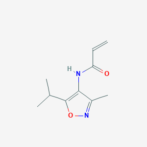 molecular formula C10H14N2O2 B2992549 N-(3-Methyl-5-propan-2-yl-1,2-oxazol-4-yl)prop-2-enamide CAS No. 2249686-96-0