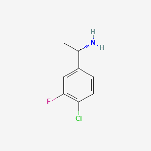 molecular formula C8H9ClFN B2992552 (S)-1-(4-氯-3-氟苯基)乙胺 CAS No. 1114559-11-3