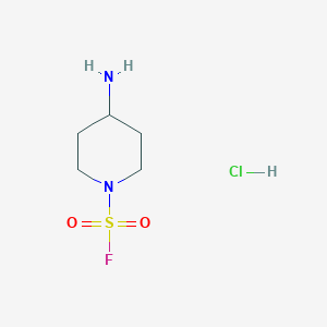 molecular formula C5H12ClFN2O2S B2992563 4-Aminopiperidine-1-sulfonyl fluoride hydrochloride CAS No. 2344681-41-8