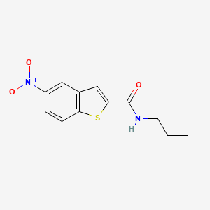 molecular formula C12H12N2O3S B2992565 5-nitro-N-propyl-1-benzothiophene-2-carboxamide CAS No. 477847-38-4