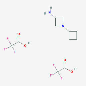 1-Cyclobutylazetidin-3-amine;2,2,2-trifluoroacetic acid