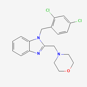 molecular formula C19H19Cl2N3O B2992574 4-({1-[(2,4-二氯苯基)甲基]苯并咪唑-2-基}甲基)吗啉 CAS No. 872581-72-1