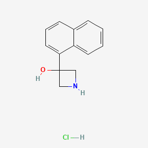 molecular formula C13H14ClNO B2992575 3-(Naphthalen-1-yl)azetidin-3-ol hydrochloride CAS No. 1909313-76-3