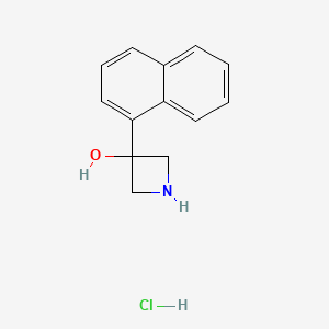 molecular formula C13H14ClNO B2992575 3-(萘-1-基)氮杂环丁-3-醇盐酸盐 CAS No. 1909313-76-3