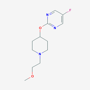 molecular formula C12H18FN3O2 B2992588 5-Fluoro-2-[1-(2-methoxyethyl)piperidin-4-yl]oxypyrimidine CAS No. 2380174-16-1