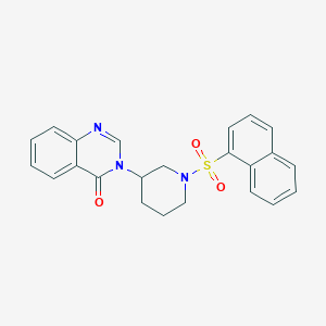 molecular formula C23H21N3O3S B2992592 3-(1-(naphthalen-1-ylsulfonyl)piperidin-3-yl)quinazolin-4(3H)-one CAS No. 2034534-93-3