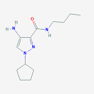molecular formula C13H22N4O B2992629 4-Amino-N-butyl-1-cyclopentyl-1H-pyrazole-3-carboxamide CAS No. 2101198-60-9